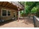 View of the partially fenced backyard, showing the steps and landscaping at 2093 Callaway Nw Ct, Atlanta, GA 30318