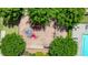 Overhead view of community playground equipment surrounded by mature trees next to pool at 2093 Callaway Nw Ct, Atlanta, GA 30318