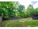 Expansive backyard featuring a lush lawn and tall trees, fully enclosed by a wooden fence at 219 Brick Mill Dr, Canton, GA 30115