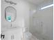 Modern bathroom featuring sleek vanity, large mirror, glass shower, and stylish tile work at 90 Cleveland Unit A Se St, Atlanta, GA 30316