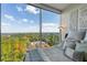 Bedroom featuring scenic views from a large window, decorative accents, and comfortable bedding at 3300 Windy Ridge Se Pkwy # 1401, Atlanta, GA 30339