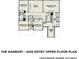 Upper floor plan featuring bedrooms and bathrooms of the home layout with dimensions at 125 Leveret Rd, Locust Grove, GA 30248