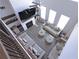 Aerial view of a living room with multiple couches and an entertainment area at 125 Leveret Rd, Locust Grove, GA 30248