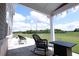 Outdoor patio area with stylish seating and a fire table, perfect for relaxing and enjoying the scenic view at 125 Leveret Rd, Locust Grove, GA 30248