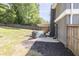 A spacious backyard featuring a patio area, lush green lawn, and a privacy fence at 2991 Windfield Cir, Tucker, GA 30084