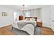 Serene primary bedroom featuring a plush bed, hardwood floors, and ample natural light at 2991 Windfield Cir, Tucker, GA 30084
