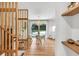 Bright dining area with hardwood floors, modern furniture, and access to outdoor views at 2991 Windfield Cir, Tucker, GA 30084