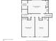 Floor plan exhibiting the arrangement of the primary bathroom, guest bathroom, and bedrooms at 2991 Windfield Cir, Tucker, GA 30084