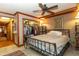 Comfortable bedroom features neutral walls, ceiling fan and an open closet at 20 Mahan Ne Ln, Rydal, GA 30171