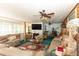 Spacious living room with comfortable couches and a vintage ceiling at 20 Mahan Ne Ln, Rydal, GA 30171