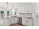 Modern kitchen featuring granite countertops, stainless steel appliances, and white cabinets at 2279 Lakeview Pkwy, Villa Rica, GA 30180