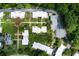 Aerial view of community with lush lawns, trees, landscaping, and colorful foliage at 301 Lakemoore Ne Dr # B, Atlanta, GA 30342