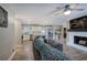 Open-concept living room with modern finishes and natural light at 3710 Lavilla Dr, Powder Springs, GA 30127