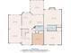 Detailed floor plan showcasing layout including the kitchen, bedrooms, living spaces and garage at 4585 Lakefield Bnd, Berkeley Lake, GA 30096