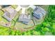 Aerial view showcasing the home's backyard at 242 Fieldbrook Xing, Canton, GA 30115