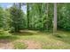A backyard with lush greenery and mature trees, creating a serene and private outdoor space at 2350 Maxine Se Dr, Marietta, GA 30067