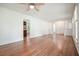 Spacious living room with hardwood floors and views to the kitchen at 2350 Maxine Se Dr, Marietta, GA 30067
