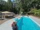 Backyard pool with a tanning deck that offers ample space for relaxation and lounging at 3701 Shallowford Rd, Marietta, GA 30062