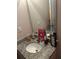Bathroom sink with granite countertop, faucet, and vanity at 713 Dove Tree Ln, Social Circle, GA 30025