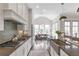 Modern kitchen with stainless steel appliances and an island at 963 Forrest St, Roswell, GA 30075