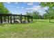 Picnic tables under a pergola in the community, great for outdoor dining and gatherings at 4050 Arrow Head Trl, Cumming, GA 30041