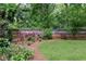 Serene backyard garden with colorful roses, lush greenery, and a charming wooden fence at 79 Anniston Se Ave, Atlanta, GA 30317