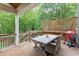 Inviting outdoor deck area with grill, dining table, and wooded views for relaxing and entertaining at 79 Anniston Se Ave, Atlanta, GA 30317