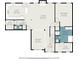 First floor layout with kitchen, living room, dining room, baths and main bedroom with ensuite at 2798 Glenlocke Nw Cir, Atlanta, GA 30318
