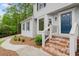 The entrance to this home features brick steps and a blue front door at 3070 Branford Ct, Marietta, GA 30062