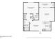 Layout of the home showcasing the kitchen, dining room, living room, primary bedroom, and covered patio at 5559 Glenridge Dr # 1103, Sandy Springs, GA 30342