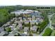 Neighborhood aerial view near Pope High School with lush trees, landscaping, and curb appeal at 2906 Ansley Manor Ct, Marietta, GA 30062