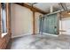 Spacious living room with brick wall and concrete floors at 350 Peters Sw St # 6, Atlanta, GA 30313