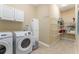 Functional laundry room with shelving, storage, and modern washer and dryer at 109 J O Simmons Path, Douglasville, GA 30134