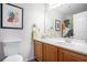 Bright bathroom featuring a single sink vanity with a modern framed art piece at 27 Sycamore Sta, Decatur, GA 30030