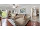 Cozy living room with hardwood floors, large windows, and neutral decor at 2910 Edwards Ct, Marietta, GA 30068