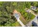 Aerial view of new construction surrounded by beautiful mature trees and natural landscape at 1488 Campbell Rd, Covington, GA 30014