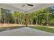 Covered patio overlooking lush backyard and green space perfect for outdoor living at 1488 Campbell Rd, Covington, GA 30014