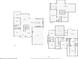 Detailed floor plans showcasing the layout of the basement, main floor and upper level at 1888 Sever Creek Cir, Lawrenceville, GA 30043