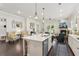 Open concept kitchen with center island, fireplace, living room and abundant seating at 4207 N Carver Dr, Atlanta, GA 30360