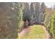 The backyard features a well-manicured lawn, greenery, and a decorative fence for privacy and beauty at 389 Mill Creek Ne Bnd, Atlanta, GA 30307