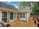 Back deck offering access to the backyard, showcasing the home's seamless indoor-outdoor living experience at 1050 Chestnut Hill Sw Cir, Marietta, GA 30064