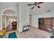 Inviting entryway with tile flooring, display shelves, and view into the living room at 1050 Chestnut Hill Sw Cir, Marietta, GA 30064