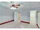 Basement bedroom with neutral walls and carpet and a ceiling fan at 3238 Sharp Creek Ln, Buford, GA 30519