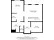 Basement floor plan featuring a bedroom, recreation room, walk-in closet, bathroom, and storage area at 1126 Gate Post Ct, Powder Springs, GA 30127