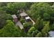Aerial view highlighting the home's attractive architecture, landscaping and backyard at 26 Clarendon Ave, Avondale Estates, GA 30002