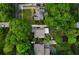 An aerial view showcasing the lush greenery surrounding this home and neighborhood at 26 Clarendon Ave, Avondale Estates, GA 30002