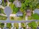 Bird's-eye view of property displaying landscaping, driveway and surrounding homes in a well-kept neighborhood at 1552 Brentwood Dr, Marietta, GA 30062