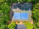 Aerial view of a multi-sport court with tennis and basketball, enhancing recreational opportunities within the community at 1552 Brentwood Dr, Marietta, GA 30062