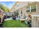 Cozy backyard offering a patio, seating area, fire pit, and space for outdoor enjoyment at 2069 Brightleaf Way # 123, Marietta, GA 30060