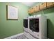 Modern laundry room with sleek appliances, stylish tile flooring, and ample basket storage at 2069 Brightleaf Way # 123, Marietta, GA 30060